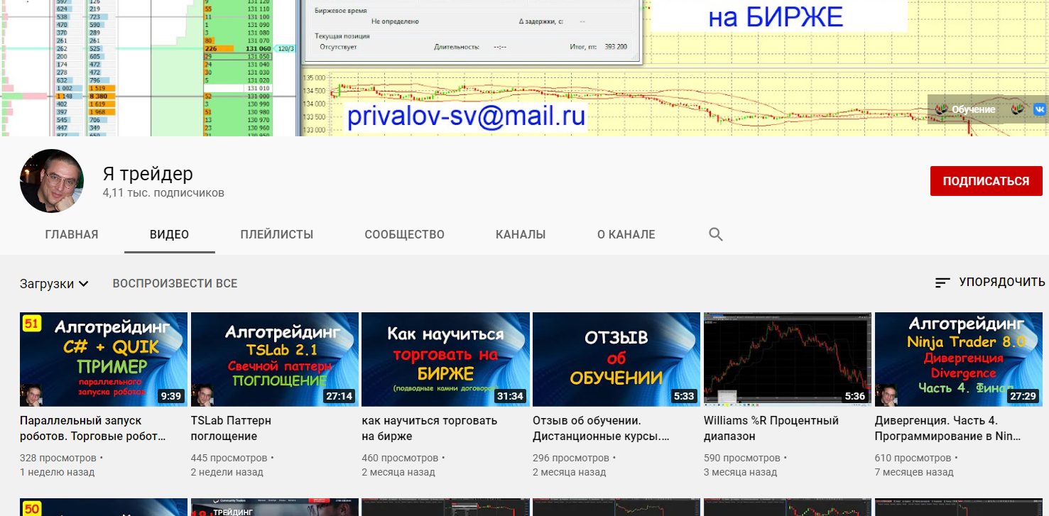 Ютуб канал Сергея Привалова