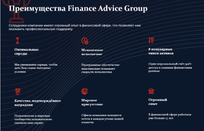 Преимущества Finance Advice Group