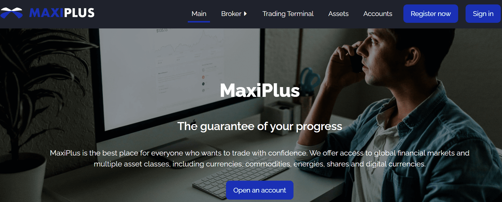 Сайт компании Трейдер: MaxiPlus trade