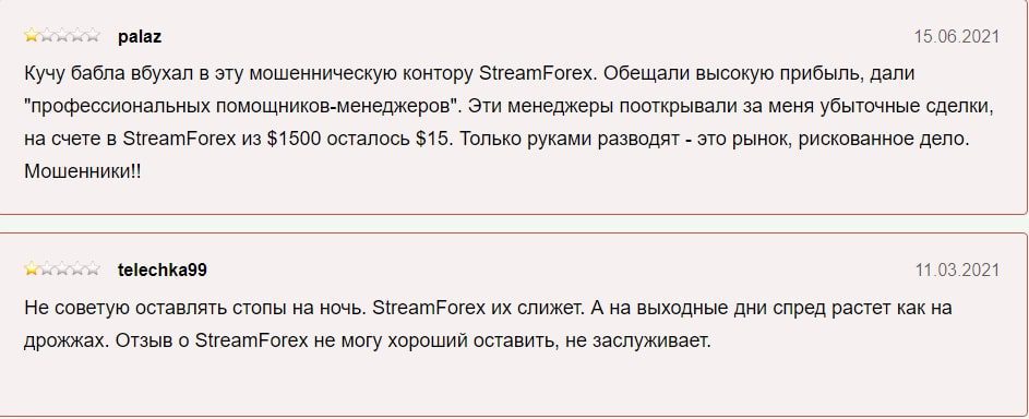 Биржа StreamForex отзывы