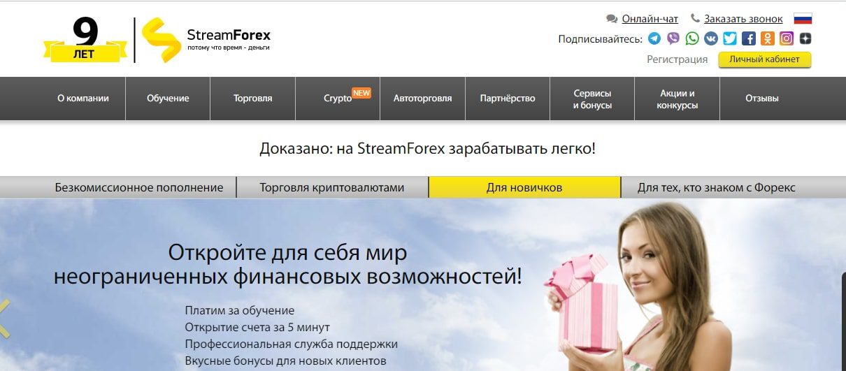 Сайт Биржы StreamForex