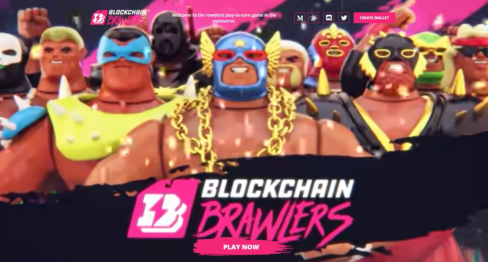 Сайт игры Blockchain Brawlers