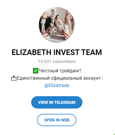 Телеграмм канал Elizabeth Invest Team
