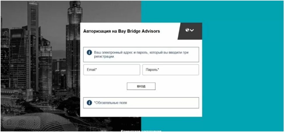 Сайт проекта Baybridge Advisors