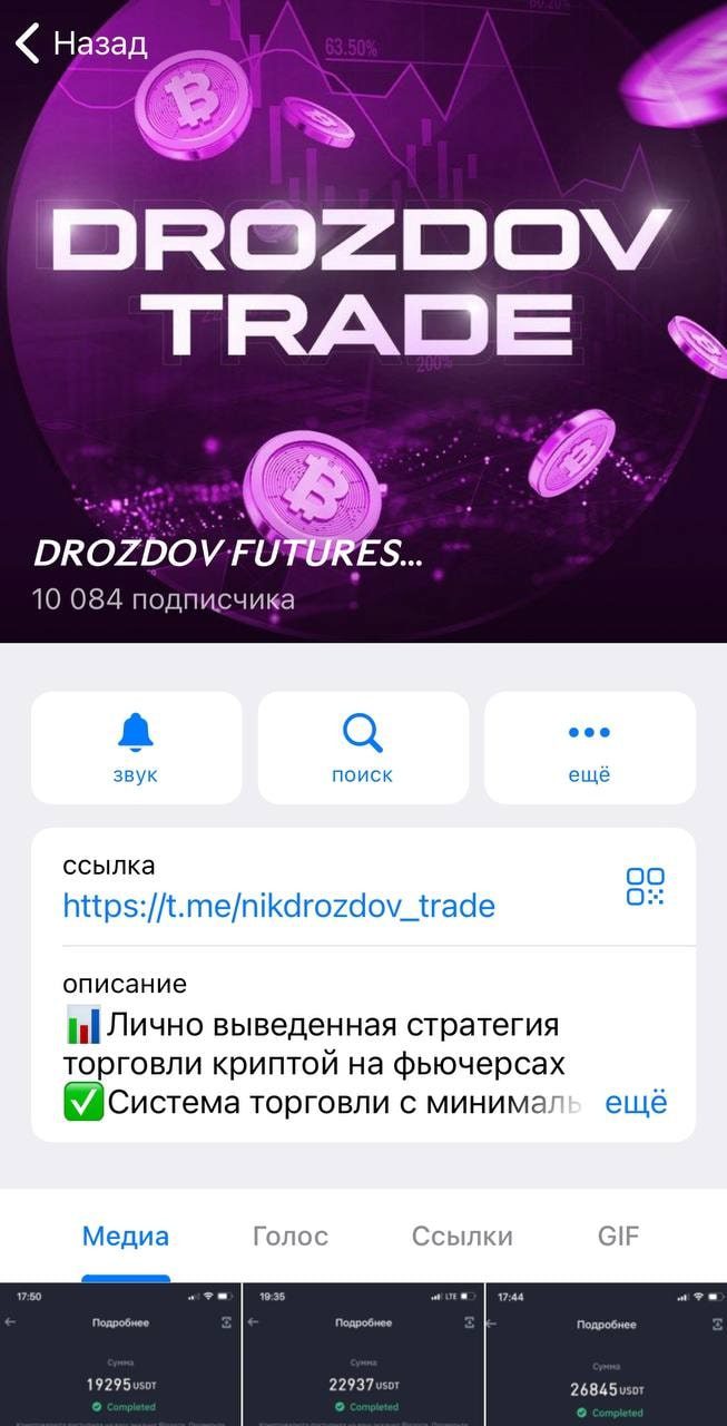 Телеграмм канал Drozdov Trade