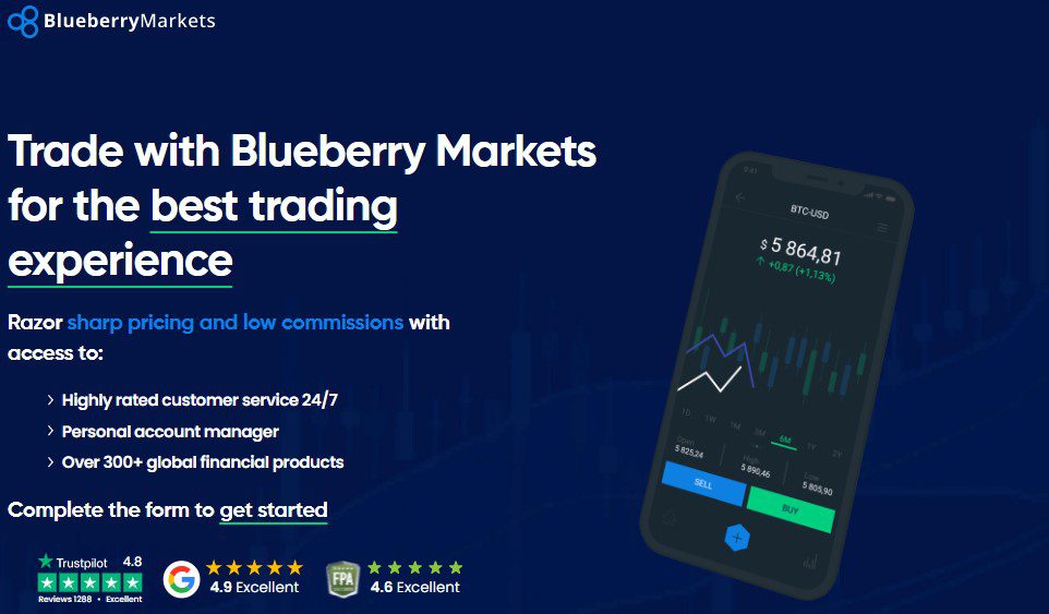 Сайт Blueberry Markets
