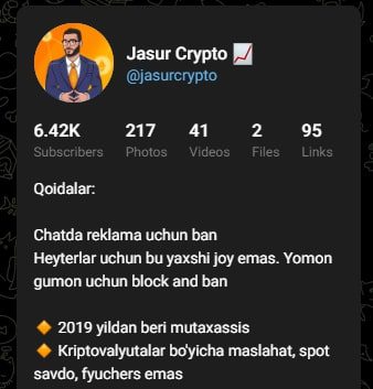 Jasur Crypto телеграмм