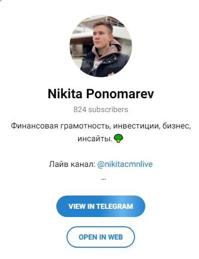Никита Пономарев инвестор