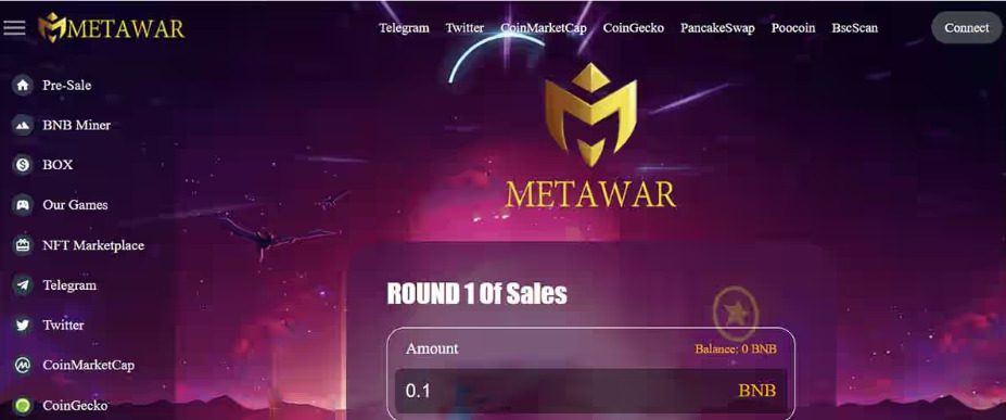 Сайт проекта Metawar