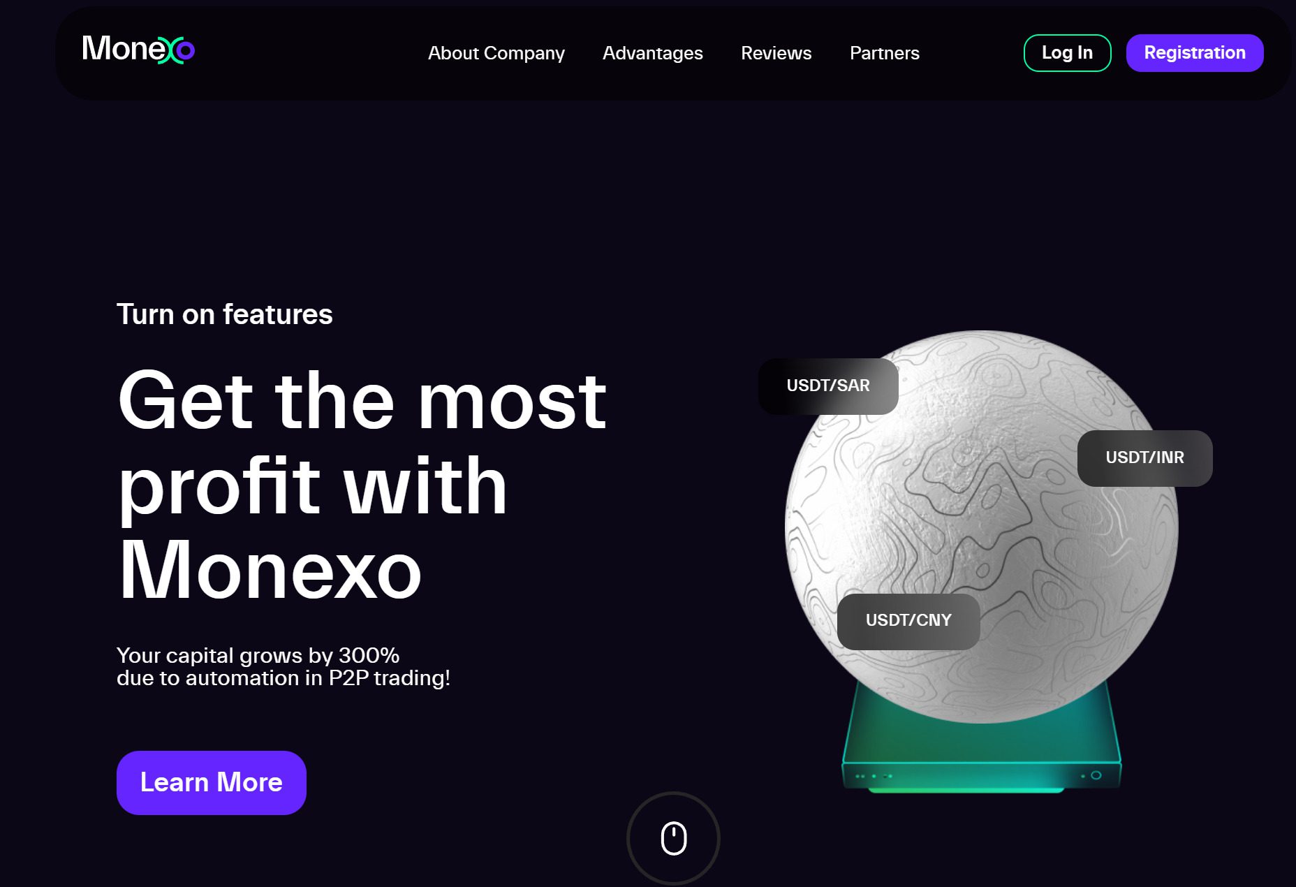 Сайт проекта Monexo Invest