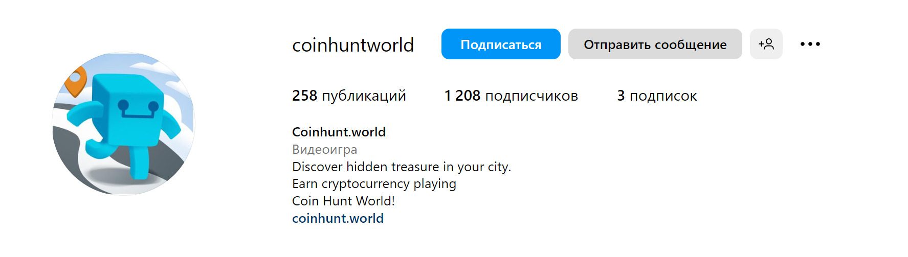 ИНстаграм Coin Hunt World