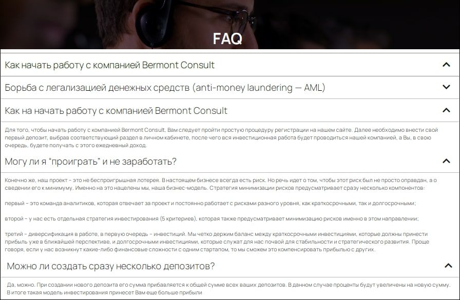 Bermont Consult FAQ
