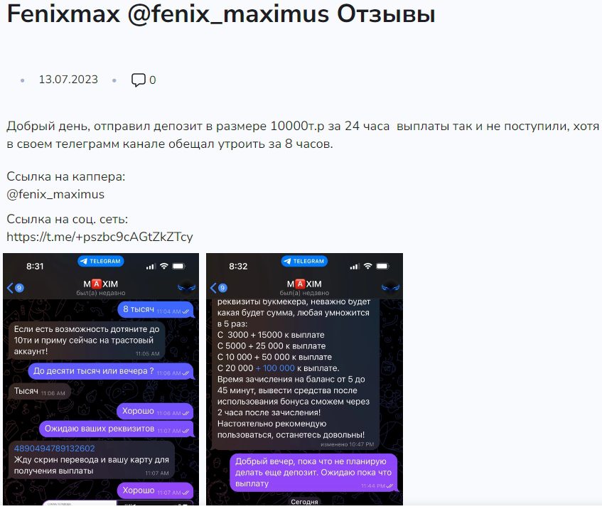 Fenix Max отзывы