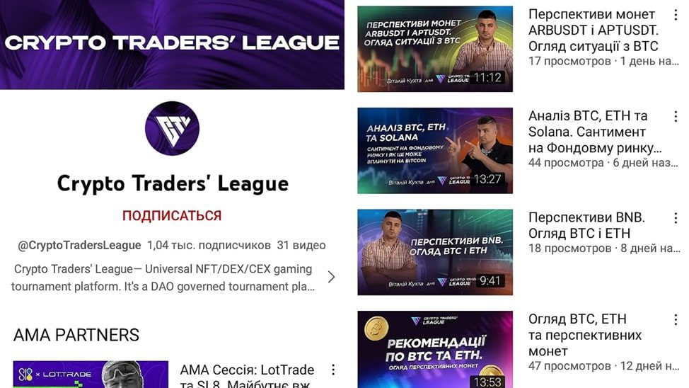 Платформа Crypto Traders League