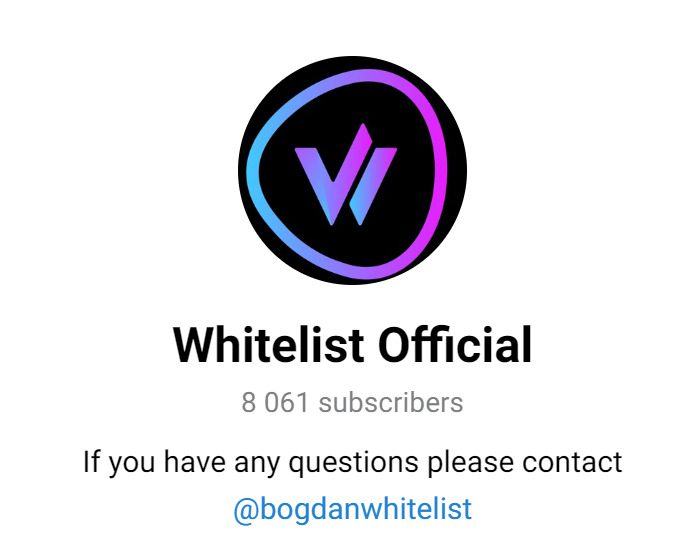 Телеграмм канал Whitelist Official