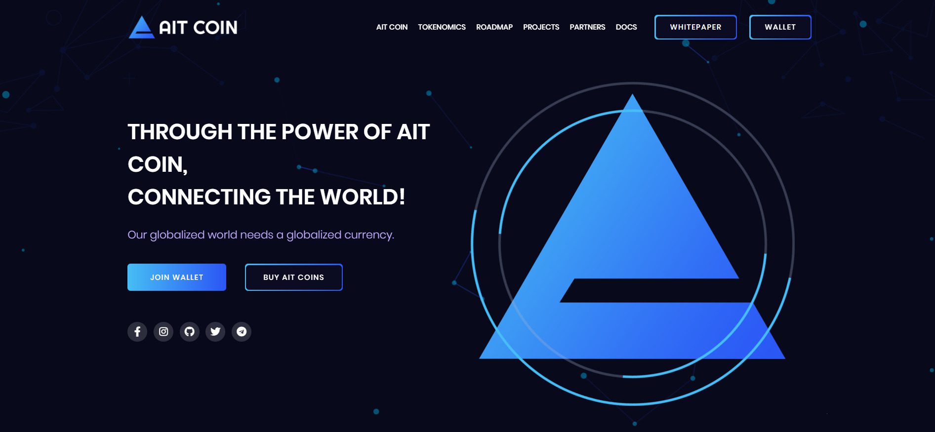 Сайт проекта AIT COIN