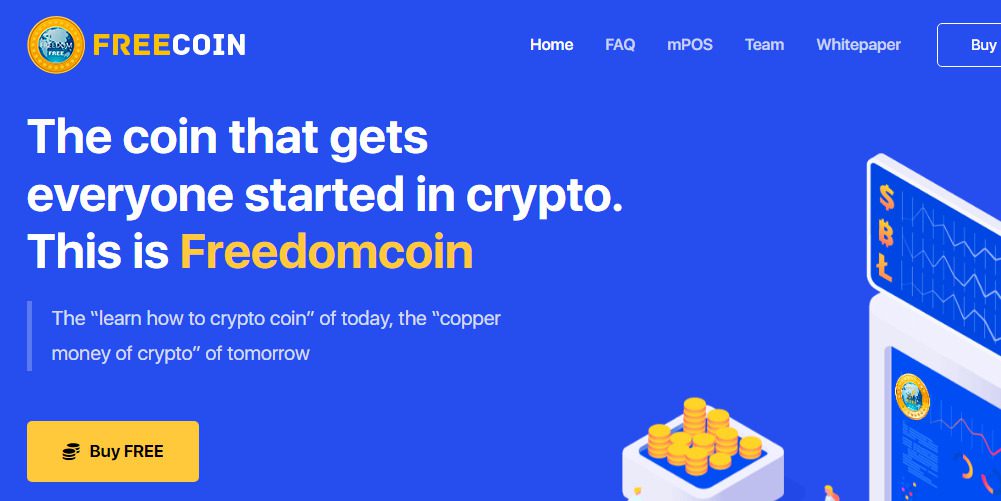 Сайт проекта Freedom Coin