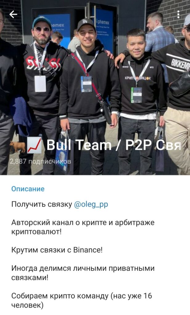 Bull Team P2P Связки телеграмм канал