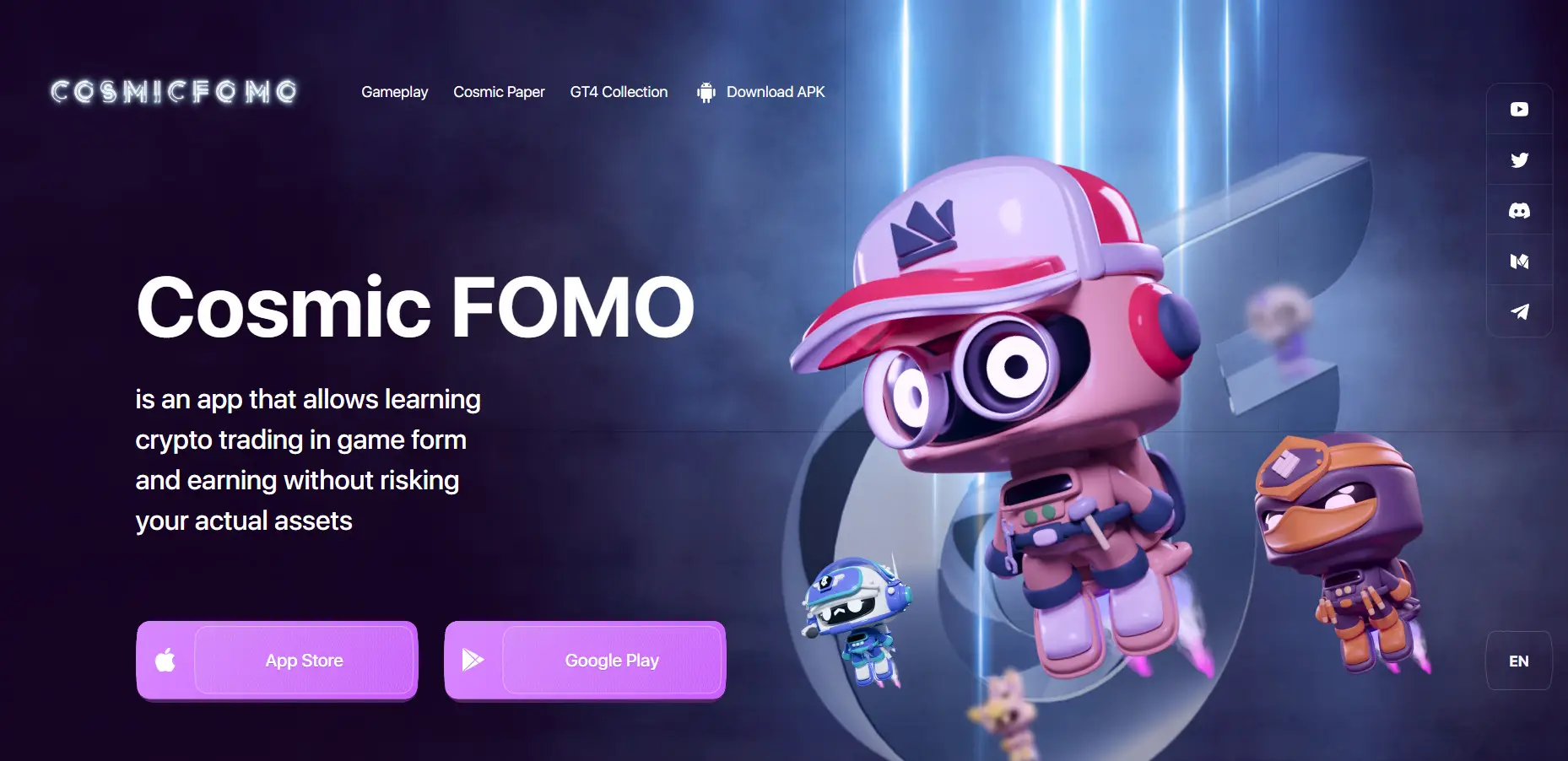 Сайт игры Cosmic FOMO